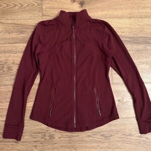 lululemon athletica Burgundy maroon zip up luon Jacket 10